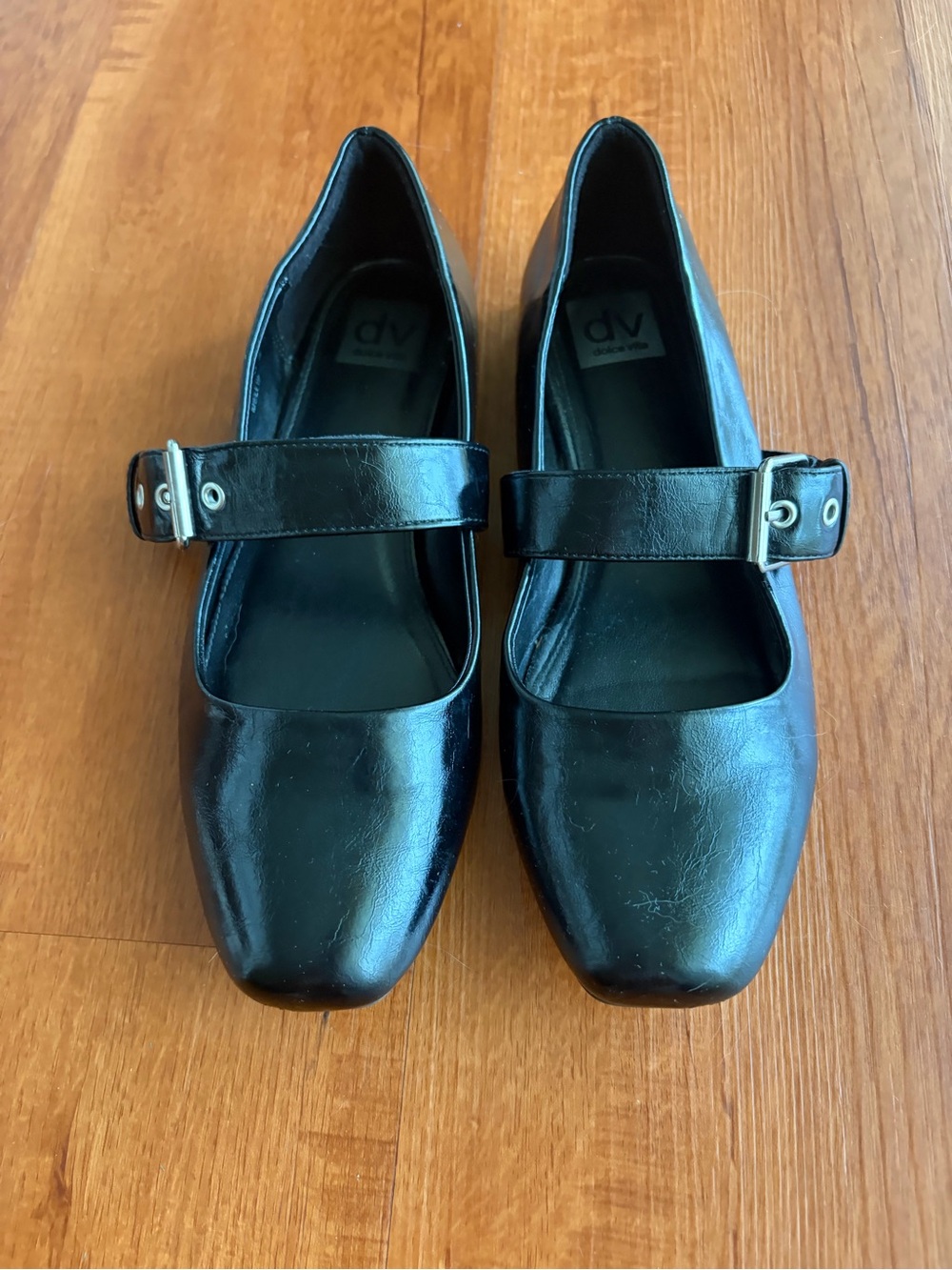 DV by Dolce Vita Black Mary Jane Strap Flats